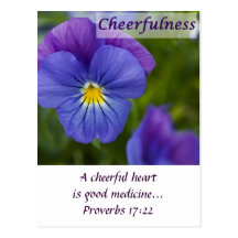 Purple Pansy - Cheerfulness Postcards