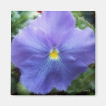 Purple Pansy Fridge Magnets