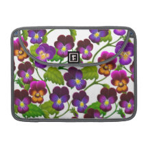 Purple Pansy Garden MacBook Pro Sleeve