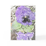 Purple pansy note card