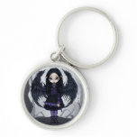 "Purple Paper Hearts" Keychain