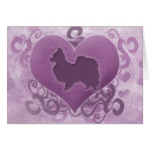 Purple Papillon Valentine's Day Card