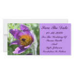 Purple Pasque Flower Wedding Save The Date photo cards