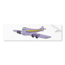 Purple Passenger Jet Cartoon
