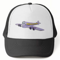 Purple Passenger Jet Cartoon