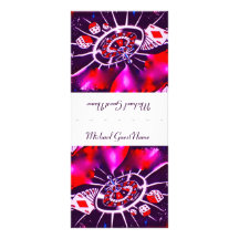 Purple Passion Name Place Setting Rack Card Design
