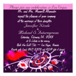 Purple Passion Vegas Theme Wedding Invitation
