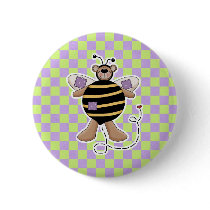 Purple Patches Bumble Bear Pin