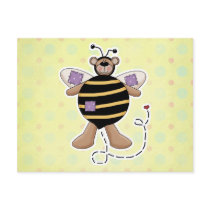 Purple Patches Bumble Bear Post Cards