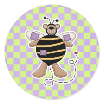 Purple Patches Bumble Bear Stickers