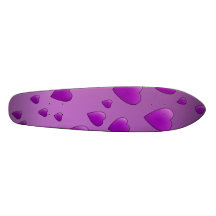 Purple Pattern of Love Hearts. Skate Decks
