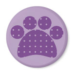 Purple Paw Print Magnets