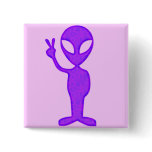 Purple Peace Alien buttons