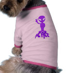 Purple Peace Alien pet clothing