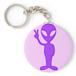 Purple Peace Alien keychains