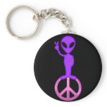 Purple Peace Alien keychains