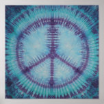 Purple Peace Sign Tie Dye posters