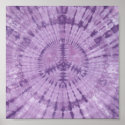 Purple Peace Sign Tie Dye posters