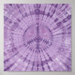 Purple Peace Sign Tie Dye posters