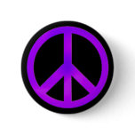 Purple Peace Symbol Button