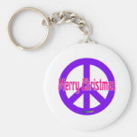 Purple Peace Symbol Keychains