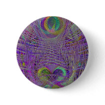 Purple Peacock Feathers Buttons