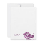 Purple peacock wedding enclose RSVP response card invitations