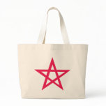 purple pentacle pentagram canvas bag