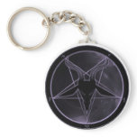 Purple Pentagram Keychain