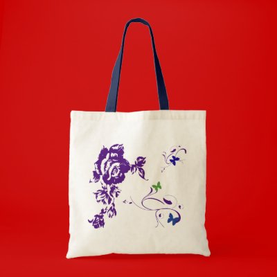 Purple Petals Tote Bags by Dragon_Designs