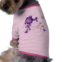 Purple Petals Dog Tee