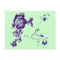 Purple Petals Postcard