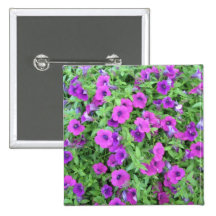 Purple Petunias Button