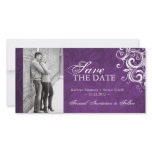 Purple Photo Save The Date Invitation