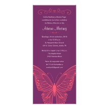 Purple & Pink Butterfly Quinceanera Invitations