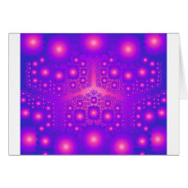 Purple & Pink Fractal Explosions: Greeting Card