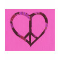 PURPLE PINK PEACE LOVE SIGN t-shirts