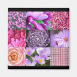 Purple / Pink Photo Collage Magnet