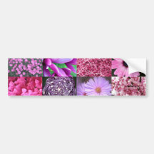 Purple Pink Photography Collage Bumper Sticker