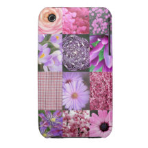 Purple Pink Photography Collage iPhone 3 Cases