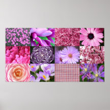 Purple Pink Photography Collage Print