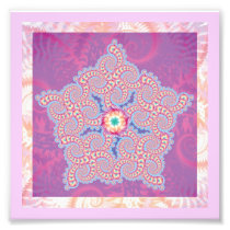 Purple & Pink Star Pattern Photo Art