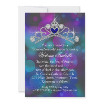 Purple Pink Teal Blue Quinceanera