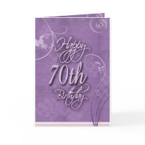 Purple pizazz for 70th birthday cards