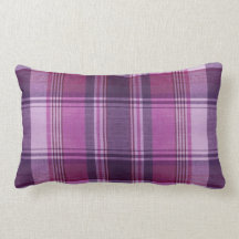 purple plaid pillow