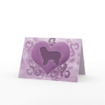 Purple Polish Lowland Sheepdog Valentine Card