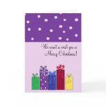 Purple Polka Dots Christmas Wishes cards