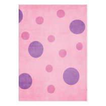 purple polka dots on pink business card template