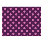 Purple Polka Dots Post Cards