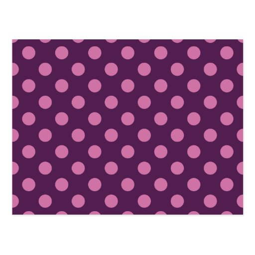 Purple Polka Dots Post Cards